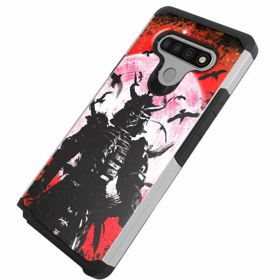 DALUX Hybrid Slim Phone Case Compatible with LG Stylo 6 / Stylo 6 Plus - Red Crow Warrior