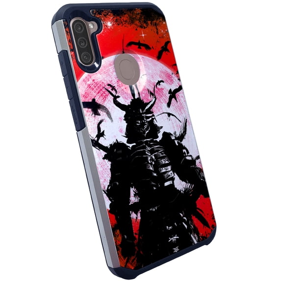 DALUX Hybrid Slim Phone Case Compatible with Motorola Moto E (2020) - Red Crow Warrior