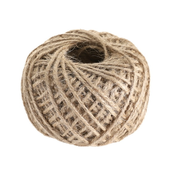 DALX 2 Rolls 50m Multicolor Twisted Burlap String Natural Ribbon Fiber Jute Twine Rope