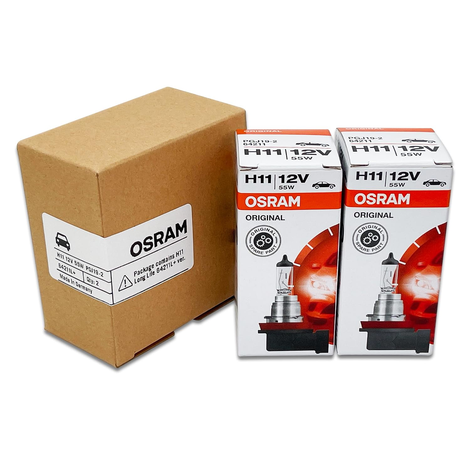 DAMA Automotive Lighting Osram H11 64211L+ DOT Original Standard ...