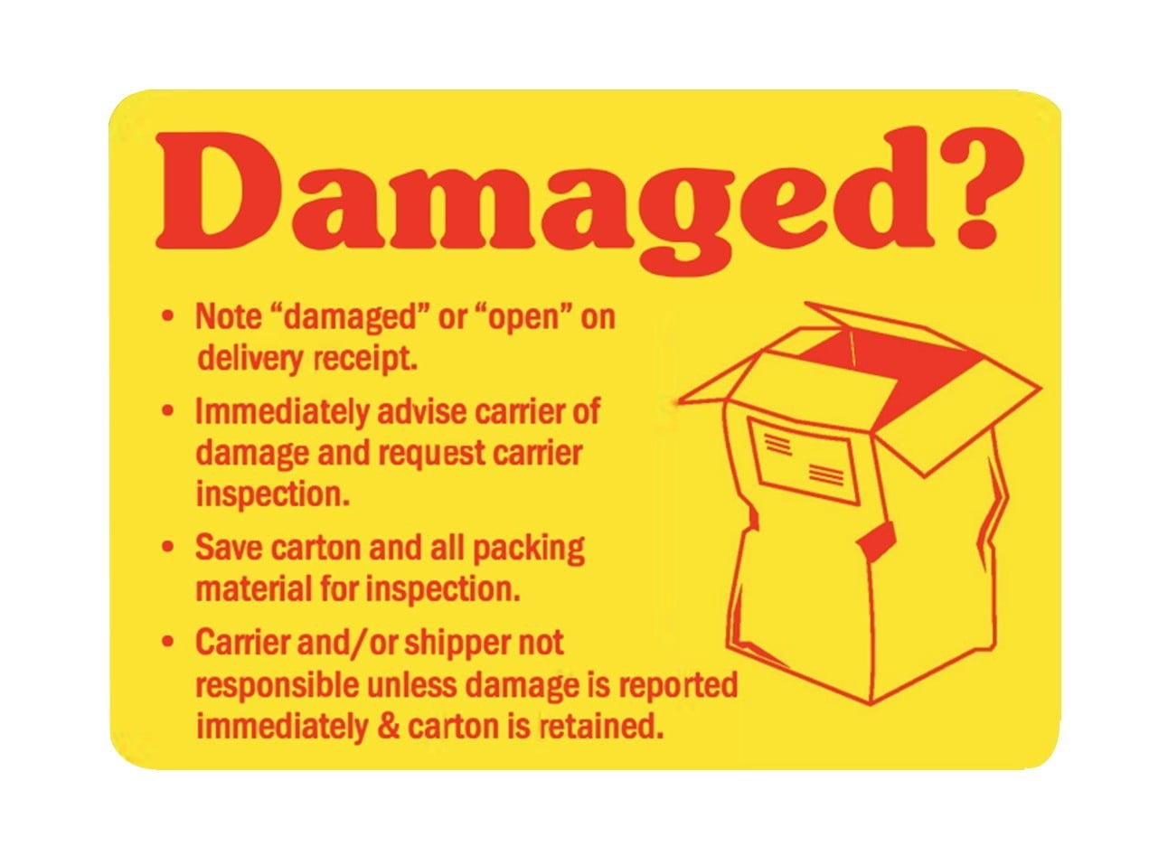 Damaged Label