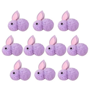 DAMAI 10 Pcs Mini Plush Easter Bunny Animals Ornament, Wool Felt Rabbits, Soft Tiny Stuffed Animals Easter Bunnies Plush Rabbit For Easter Decorations, Diy Hair Clips
