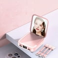 thumbnail image 1 of DAMAI 10000mAh Mini Power Bank with Mirror, Built-In Cables - Ultra Compact Portable Charger, 2 USB Outputs, Fast Charging for Smartphones & Devices, Lightweight Travel Battery Pack, 1 of 4