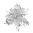 thumbnail image 1 of DAMAI 12 Pcs Christmas Artificial Flowers Heads with Clips - Poinsettia Flowers Artificial 4.7" Red Gold Christmas Flower for DIY Wreath Xmas Tree New Year Party Ornament Wedding, 1 of 6