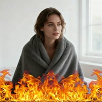 DAMAI 12V Heated Blanket for Car Plug in Heating Throw Flannel 39x30" Small Electric Car Blankets with Timer 9 Fast Heating Modes Travel Portable Heated Throw Blanket for Cars Truck SUV RV (Gray)