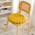 thumbnail image 1 of DAMAI 15.7 Inch Small Mantou Cushion,Round Flower Weaving Floor Cushions,Flat Hand-Made Round Shaped Cushion Mat Home Decor,Fuzzy Meditation Pillows Flower Shaped Throw Floor Pillows(Yellow), 1 of 7