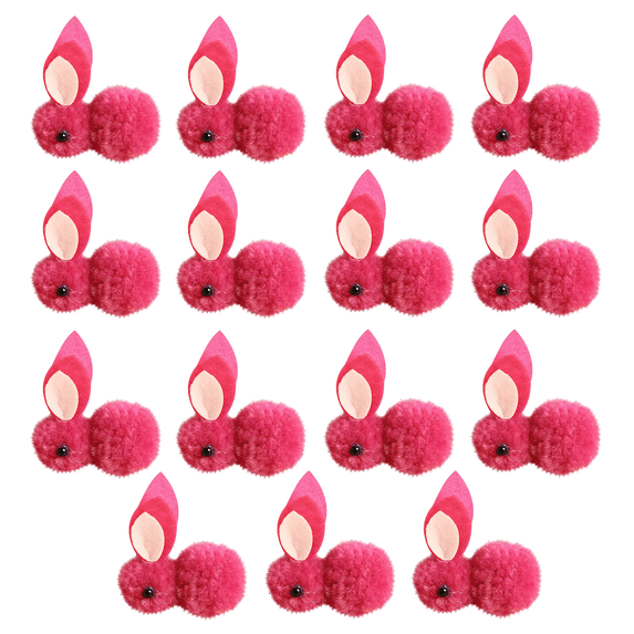 DAMAI 15 Pcs Mini Plush Easter Bunny Animals Ornament, 2.16 inch Wool Felt Rabbits, Soft Tiny Stuffed Animals Easter Bunnies Plush Rabbit For Easter Decorations, Diy Hair Clips