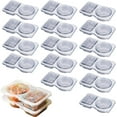 thumbnail image 1 of DAMAI 15Pcs Double Compartment Condiment Containers with Lids, Reusable Small Sauce Dipping Containers, Grab and Go Snack Containers, Disposable Snack Box Container for Kids Adults, 1 of 5