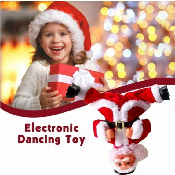 DAMAI 1Pc Electric Singing Santa Claus Doll Musical Christmas Ornament Charming Christmas Electric Musical Dancing Rotating Santa Claus Doll Home Decoration for Friends Unique Xmas Party Decoration