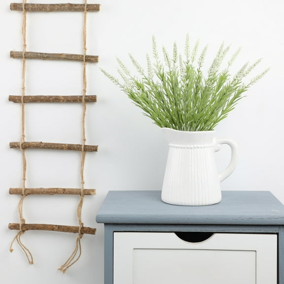 DAMAI 2 Bundles Artificial Flowers for Outdoors,Fake Flowers Artificial Lavender,UV Resistant Lavender for Garden, Patio, Porch, Window Box, Hanging Planter, Home Decor