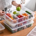 thumbnail image 1 of DAMAI Tray with Lid,5 Compartment Food Container,Veggie Tray with Dividers Large Serving Tray,Travel Snack Containers Stackable Produce Saver Snackle Box for Fruit,Vegetable,Salad,Meal, 1 of 8