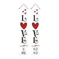 thumbnail image 1 of DAMAI 2 Pcs 71x12 Inch Romantic Valentine's Day Porch Banner Welcome Love Vertical Banners in Elegant Pink Red Heart Design for Front Door Outdoor Seasonal Spring Porch Sign Home Garden Decor, 1 of 6