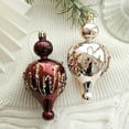 thumbnail image 1 of DAMAI 2 Pcs Large Mercury Finial Christmas Ornament Nordic Frost Vintage Red Glass Ball Ornaments Christmas Tree Drop Hanging Decorations for Xmas Holiday Wedding Home Indoor, 1 of 6