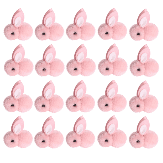 DAMAI 20 Pcs Mini Plush Easter Bunny Animals Ornament, 2.16 inch Wool Felt Rabbits, Soft Tiny Stuffed Animals Easter Bunnies Plush Rabbit For Easter Decorations, Diy Hair Clips