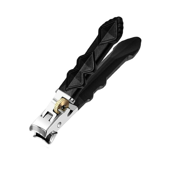 DAMAI 2025 Upgraded Stainless Steel Nail Clippers,180° Wide-Mouth Bite with Safety Lock,Double Configuration of Oblique and Flat Mouth, Long Handle, Easy to Clean(Beveled Mouth)