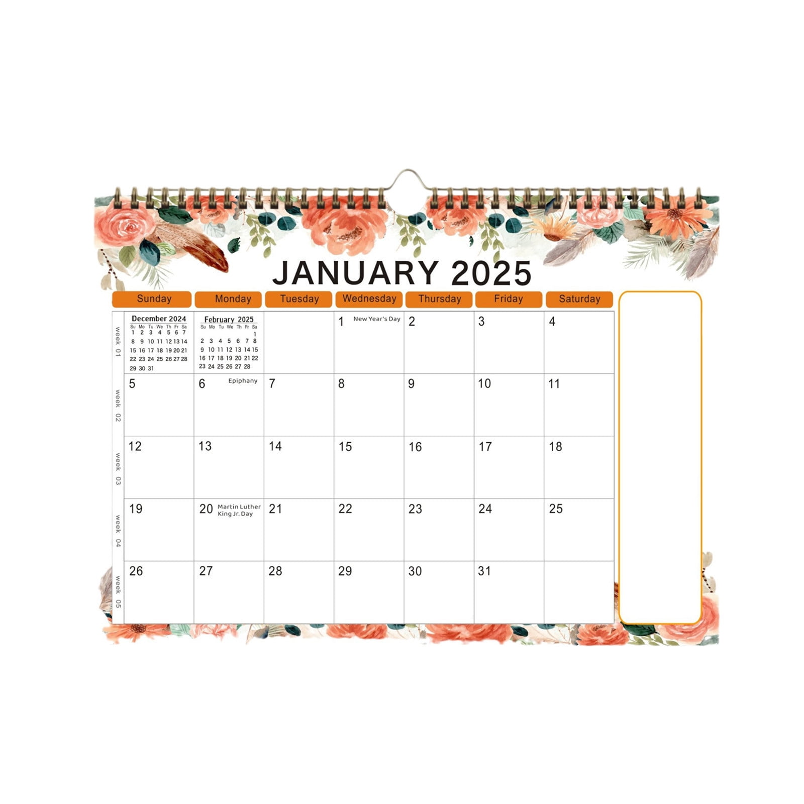 DAMAI 2025 Wall Calendar,18 Monthly Calendar,January 2025 to June 2026 Aesthetic Calendar to Track for Appointments,Family Planner with to-Do List Blank Note for Art Home Wall Decoration