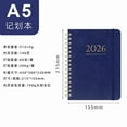 thumbnail image 1 of DAMAI 2026 Planner - Weekly & Monthly Planner 2026 with Twin-Wire Binding, January 2026 - December 2026, 6.3" x 8.4", Hardcover with Monthly Tabs, Faux Leather Cover, Yearly Agenda(Blue), 1 of 1