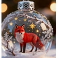 thumbnail image 1 of DAMAI 2026 Wildlife Wonders Collection Crystal Glass Ornament Handcrafted Vivid 3D Animal Christmas Decoration Luxury Winter Holiday Tree Decor Gift Sparkling Star Accents Ball Woodland(Fox), 1 of 1