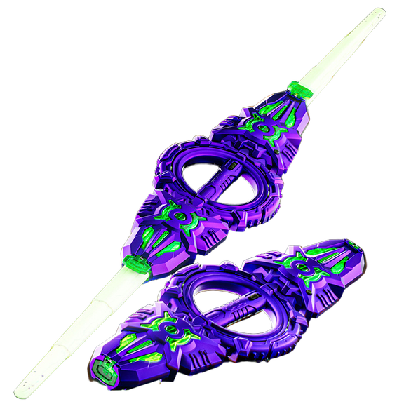 DAMAI 24-Color Retractable Fire-rotating Double-edged Sword, Flashing Dueling Sabers Spark Blade Sword, 360° Spinning Dual Side Light Saber, Exciting Choice for Concert Carnival Performances