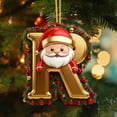 thumbnail image 1 of DAMAI 26 Letter Gold Christmas Ornaments With Cartoon Santa Claus- 2D Initial Ornaments for Christmas Tree, Personalized Name Decorations with Alphabet Letters for Holiday Decor, 1 of 3