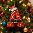 thumbnail image 1 of DAMAI 26 Pcs Red Initials Christmas Ornaments for Tree, 2D Acrylic Personalized Gnomes Decorative Monogram Pendants with Santa Hat Belt, Christmas Hanging Decorations for DIY Crafts Xmas Home Decor, 1 of 5