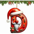 thumbnail image 1 of DAMAI 26 Pcs White-Bearded Gnomes Alphabet Ornaments for Christmas Tree Red Initial Letter Hanging Pendant with Red Hat Mini Monogram Hanging Decorations for Christmas Tree Party Gifts DIY Decor, 1 of 6