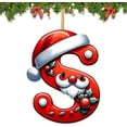 thumbnail image 1 of DAMAI 26 Pcs White-Bearded Gnomes Alphabet Ornaments for Christmas Tree Red Initial Letter Hanging Pendant with Red Hat Mini Monogram Hanging Decorations for Christmas Tree Party Gifts DIY Decor, 1 of 6
