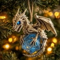thumbnail image 1 of DAMAI 2D Fantasy Acrylic Dragon Tree Pendants, Dragon-Themed Christmas Ornaments, Gothic Dragon Statue Hanging Pendant with Lanyard, Egg Dinosaur Decor for Dragon Lovers, 1 of 3