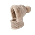 thumbnail image 1 of DAMAI 3 in 1 Beanie Hat for Women with Scarf and Mask, Winter Warm Cold Resistant Knitted Windproof Balaclava Scarf with Face Cover for Outdoor Hiking Neck Face Ears(Beige), 1 of 8