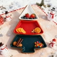 thumbnail image 1 of DAMAI 3 Color Christmas Tree Plate Chip & Dip Set, 10" Ceramic Snack Plate with Bamboo Tray, Removable Porcelain Christmas Trees Serving Dish for Dessert Fruit Salad Saucers Bowl Cutlery Platter, 1 of 9