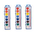 thumbnail image 1 of DAMAI 3 Pcs Heart Shaped Water Color Valentines Set, 8 Colors Heart Shaped Watercolor Paint Set with Paintbrush, Washable Valentines Party Gift for Classroom Favor Goodies, Prizes Exchange, 1 of 5