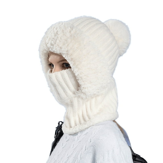 DAMAI 3 in 1 Beanie Hat with Scarf and Mask, 2026 New Winter Warm Ear Guard Hat, Fall Winter Warm Knitted Windproof Balaclava Scarf for Men Women