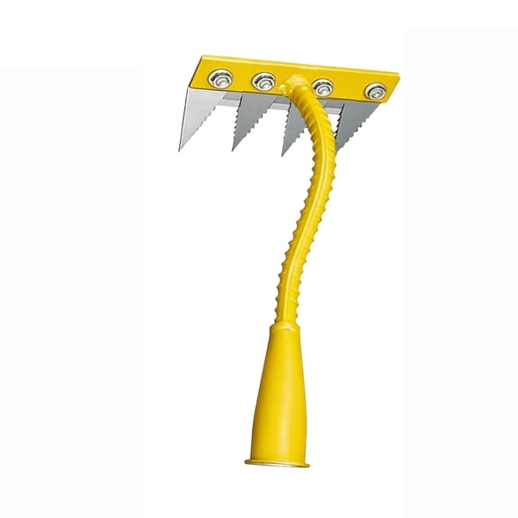 DAMAI 4/5/6/7 Teeth Iron Weeding Rake 2.0,Heavy Duty Garden Hand Weeder Rake, Detachable Gardening Hand Weeder Tool for Yard Lawn Flowerbed Outdoor Farm Planting Maintenance