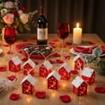 thumbnail image 1 of DAMAI 4.9 FT Wooden House Hanging String Lights, 10 LED Valentines Mini Houses LED Fairy Lights, Battery Operated Love Heart Hanging Ornament Lights for Mantle Bedroom Window Weddings Decoration, 1 of 6