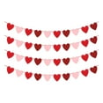thumbnail image 1 of DAMAI 4 Pack Felt Heart Garland Banner for Valentines Day Decorations, NO-DIY Valentine Decorations, Red Pink DIY String Heart Banner for Wedding Anniversary Birthday Party Hanging Decoration, 1 of 6