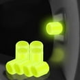 thumbnail image 1 of DAMAI 4 Pcs Glow-in-The-Dark Car Tire Valve Cap Set, Luminous Night Rider Valve Cover, Universal Fluorescent Waterproof Lights Stem Caps Durable Easy to Install No Tool Required for Vehicle Bikes, 1 of 8