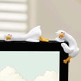 thumbnail image 1 of DAMAI 4 Pcs Mini Resin Goose Figurines, Cute Figurine Computer Monitor Decor, 3D Craft Sculpture, Tiny Cute Goose Statues for Office Desk, Car Dashboard, Indoor Festival Decor, 1 of 6