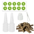 thumbnail image 1 of DAMAI 40 PCS Hydroponic Growing Plant Pods Kit, Including 10 Pieces Replacement Grow Baskets 10 Pieces Plant Grow Sponges 10 Pieces Transparent Insulation Lids for Indoor Garden Hydroponics Growing, 1 of 6