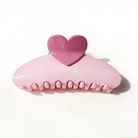 DAMAI 5.1 inch Heart Hair Claw Clips, Red Love Hair Clips For Women Valentine’s Day Hair Clip, Romantic Jaw Clips, Large Hair Claws Non-Slip Hair Pins Valentine’s Party Hair Accessories