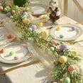 thumbnail image 1 of DAMAI 5.57 Ft Easter Garland Faux Spring Vine with Colorful Eggs & Flowers - Versatile Home Decoration for Mantle Arch Table Tree, Rustic Easter Decor, 1 of 7