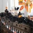 thumbnail image 1 of DAMAI 5.7 FT Black Garland Halloween,Artificial Black Maple Leaf Garlands Fall Leaves Vines,Black Decorations Garland for Autumn Thankgiving Halloween Decoration for Home, 1 of 7
