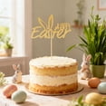 thumbnail image 1 of DAMAI 5.9 inch Glitter Happy Easter Cake Topper, Happy Easter Cake Topper Bunny Ears Easter Egg Decor, Easter Party Decorations for Cakes, Centerpieces, Table Decor, 1 of 6