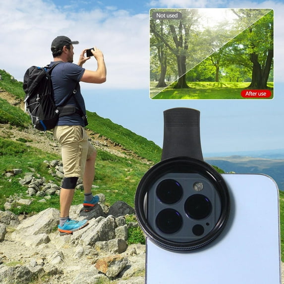 DAMAI 52mm Clip-on CPL Phone Camera Filter Kit,Circular Polarizer Filter, CPL Polarizer Phone Camera Lens Filter for iPhone Samsung/Android Smartphones