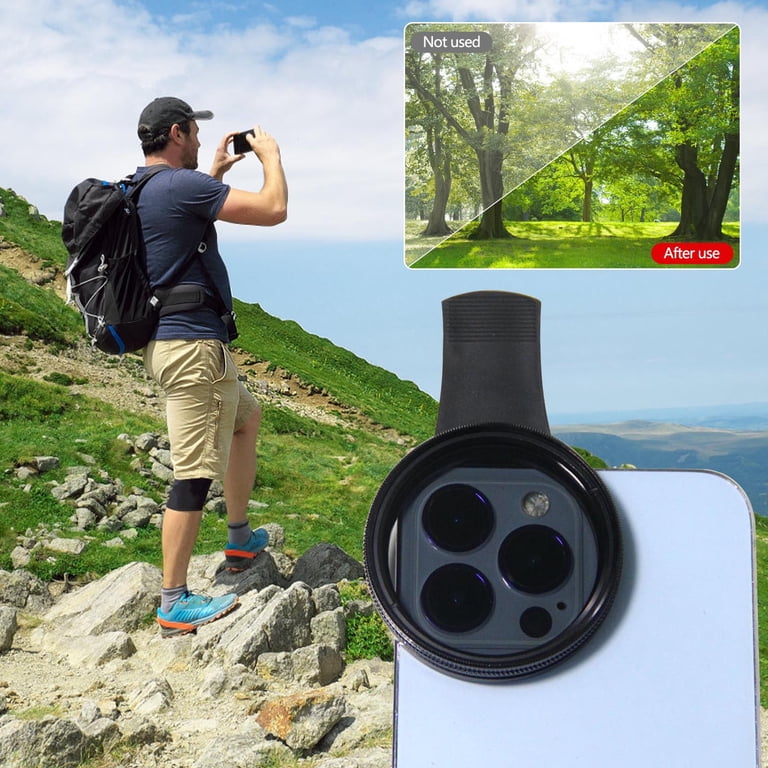 Filtre Polariseur Clip-On 52mm Pour Smartphone - Améliorez Vos Photos Extérieures