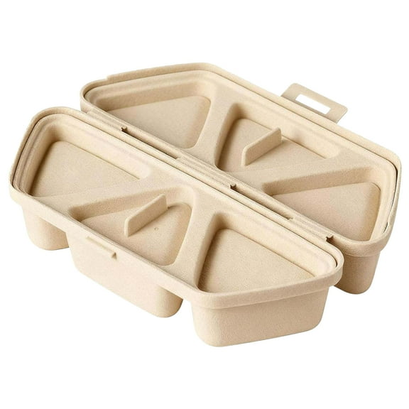 DAMAI 6 in 1 Onigiri Mold, Triangle Rice Ball Maker Set for Sushi & Musubi for Triangle Japanese Lunch, Silicone Cake Molder Set, Foldable Design and Non-Stick Bottom (Beige)