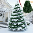 thumbnail image 1 of DAMAI 6.56 ft Christmas Tinsel Garland, Dark Green Garland-Thick White Snow Metallic Garland for Christmas Tree Table Wedding Party Indoor Outdoor Holiday Home Office, Green, 1 of 6