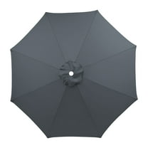 DAMAI 6.5ft/7.5ft/8ft/9ft/10ft Universal Patio Umbrella Replacement Canopy, 6 Ribs 8 Ribs Outdoor Market Table Patio Umbrella Canopy Cover Replacement UV Protective Cloth(Dark Gray,9FT(6-Ribs))