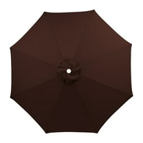 DAMAI 6.5ft/7.5ft/8ft/9ft/10ft Universal Patio Umbrella Replacement Canopy, 6 Ribs 8 Ribs Outdoor Market Table Patio Umbrella Canopy Cover Replacement UV Protective Cloth(Coffe,8FT(6-Ribs))