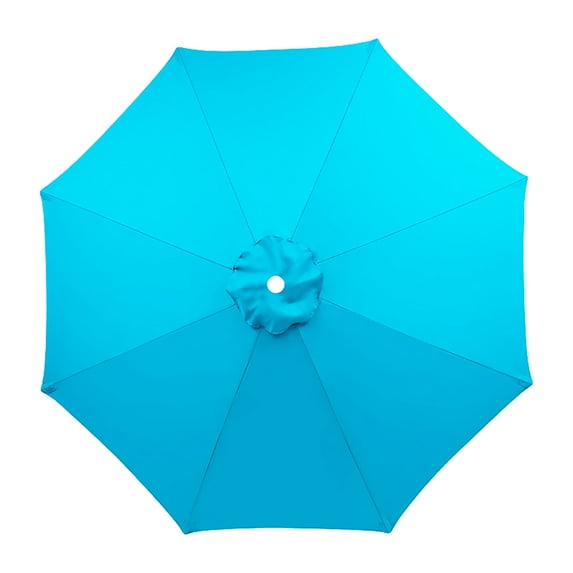 DAMAI 6.5ft/7.5ft/8ft/9ft/10ft Universal Patio Umbrella Replacement Canopy, 6 Ribs 8 Ribs Outdoor Market Table Patio Umbrella Canopy Cover Replacement UV Protective Cloth(Lake Blue,6.5FT(8-Ribs))