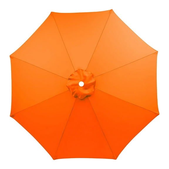DAMAI 6.5ft/7.5ft/8ft/9ft/10ft Universal Patio Umbrella Replacement Canopy, 6 Ribs 8 Ribs Outdoor Market Table Patio Umbrella Canopy Cover Replacement UV Protective Cloth(Orange Color,9FT(6-Ribss))